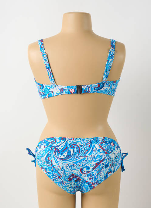 Maillot de bain 2 pièces bleu OLYMPIA pour femme