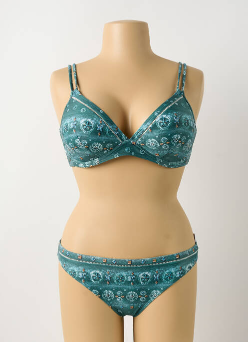 Maillot de bain 2 pièces vert OLYMPIA pour femme