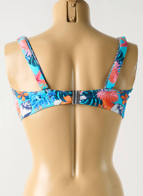 Haut de maillot de bain stretch haut soutien-gorge emboitant bleu OLYMPIA femme
