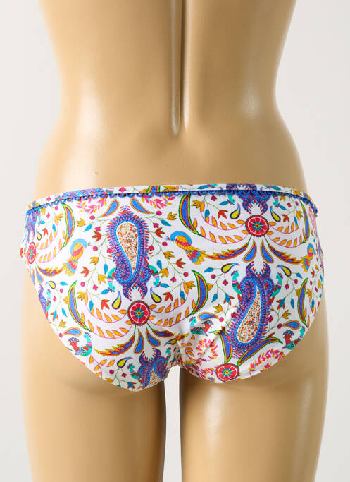 Bas de maillot de bain imprimé fantaisie culotte blanc FREYA femme
