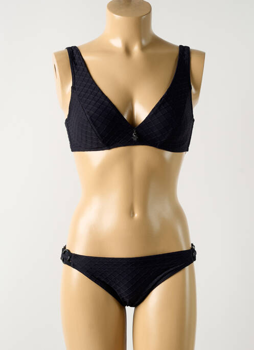 Maillot de bain 2 pièces stretch haut soutien-gorge emboitant noir OPERA femme