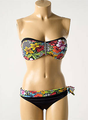 Maillot de bain 2 pièces noir LIVIA pour femme