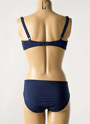 Maillot de bain 2 pièces stretch haut soutien-gorge emboitant bleu SUNFLAIR femme