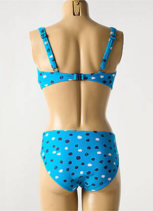 Maillot de bain 2 pièces stretch haut soutien-gorge emboitant bleu SUNMARIN femme