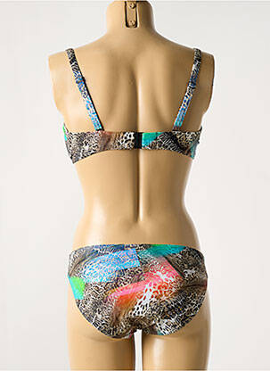 Maillot de bain 2 pièces stretch haut soutien-gorge balconnet marron SUNFLAIR femme