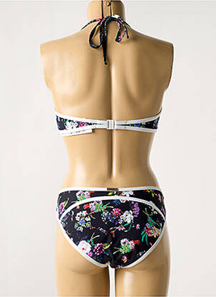 Maillot de bain 2 pièces stretch haut bandeau noir WATERCULT femme