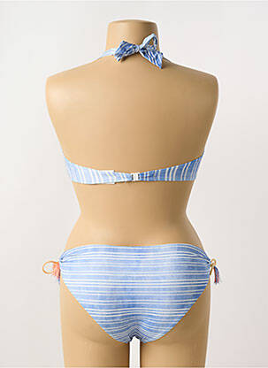 Maillot de bain 2 pièces stretch haut soutien-gorge balconnet bleu WATERCULT femme