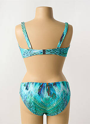 Maillot de bain 2 pièces stretch haut soutien-gorge emboitant bleu SUNFLAIR femme