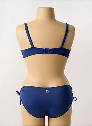 Maillot de bain 2 pièces stretch haut soutien-gorge moulé bleu OLYMPIA femme