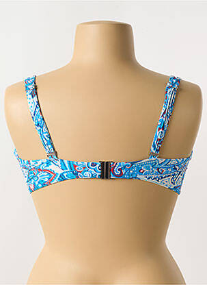 Haut de maillot de bain stretch haut soutien-gorge emboitant bleu OLYMPIA femme