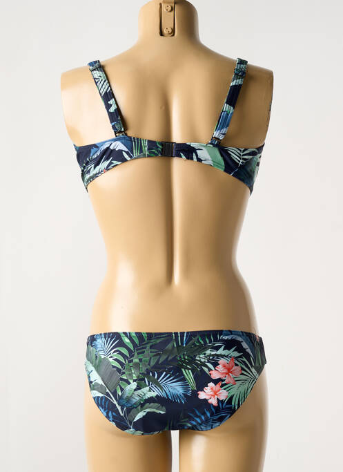 Maillot de bain 2 pièces bleu OLYMPIA femme