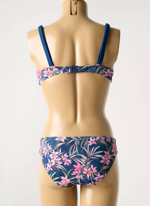 Maillot de bain 2 pièces bleu OLYMPIA pour femme