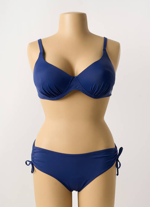 Maillot de bain 2 pièces bleu OLYMPIA pour femme