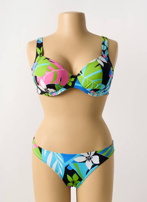 Maillot de bain 2 pièces bleu OLYMPIA pour femme