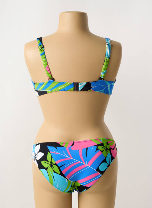 Maillot de bain 2 pièces bleu OLYMPIA pour femme