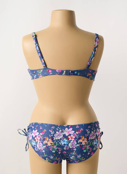 Maillot de bain 2 pièces bleu OLYMPIA pour femme