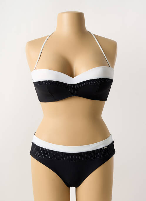 Maillot de bain 2 pièces noir LIVIA pour femme