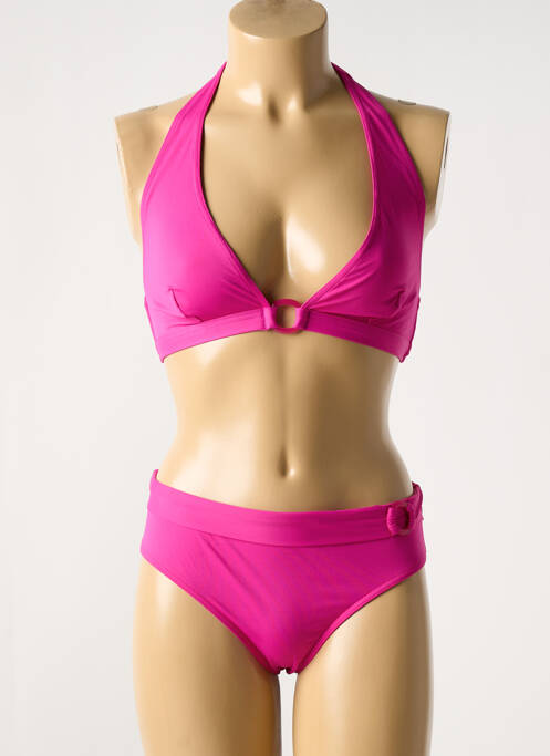 Maillot de bain 2 pièces rose LIVIA pour femme