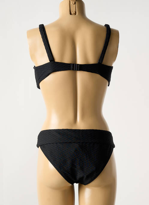Maillot de bain 2 pièces stretch haut soutien-gorge emboitant noir OLYMPIA femme