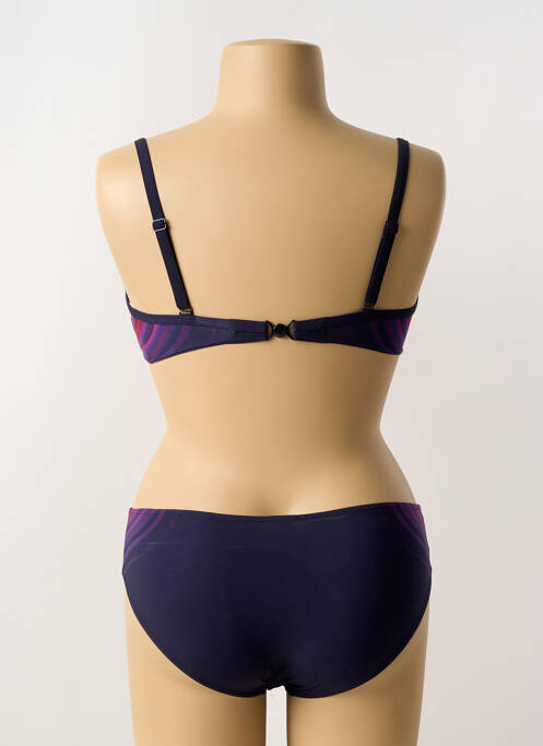 Maillot de bain 2 pièces stretch haut soutien-gorge emboitant violet SUNFLAIR femme