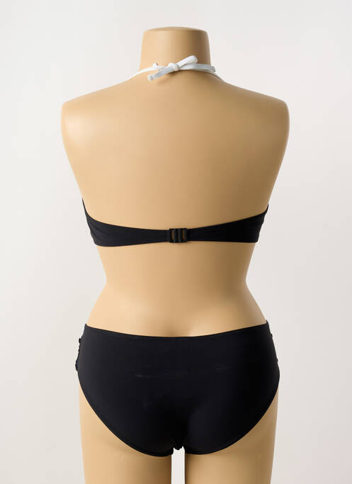 Maillot de bain 2 pièces stretch haut bandeau noir LIVIA femme