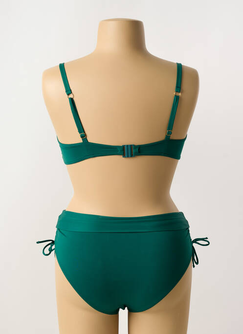 Maillot de bain 2 pièces stretch haut soutien-gorge balconnet vert LIVIA femme