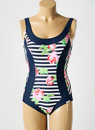 Maillot de bain 1 pièce effet matière satinée bleu SUNMARIN femme