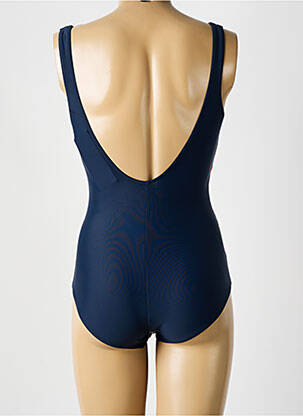 Maillot de bain 1 pièce effet matière satinée bleu SUNMARIN femme