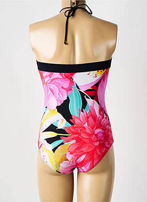 Maillot de bain 1 pièce stretch haut soutien-gorge moulé rose SUNFLAIR femme