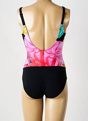 Maillot de bain 1 pièce imprimé fantaisie haut soutien-gorge moulé noir SUNFLAIR femme