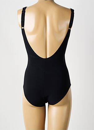 Maillot de bain 1 pièce effet matière satinée haut soutien-gorge moulé noir SUNFLAIR femme