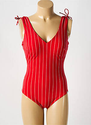 Maillot de bain 1 pièce stretch haut soutien-gorge moulé rouge SUNFLAIR femme