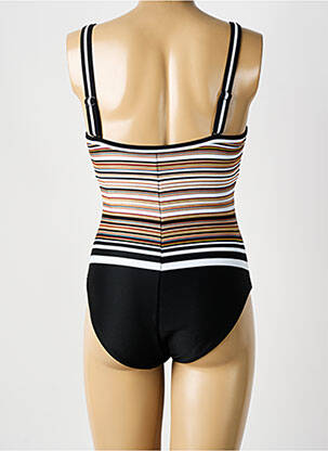 Maillot de bain 1 pièce effet matière satinée haut soutien-gorge moulé noir SUNFLAIR femme