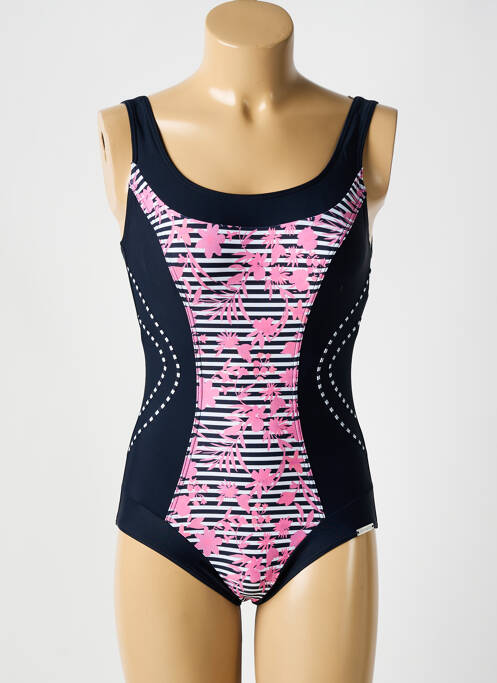 Maillot de bain 1 pièce effet matière satinée bleu SUNMARIN femme