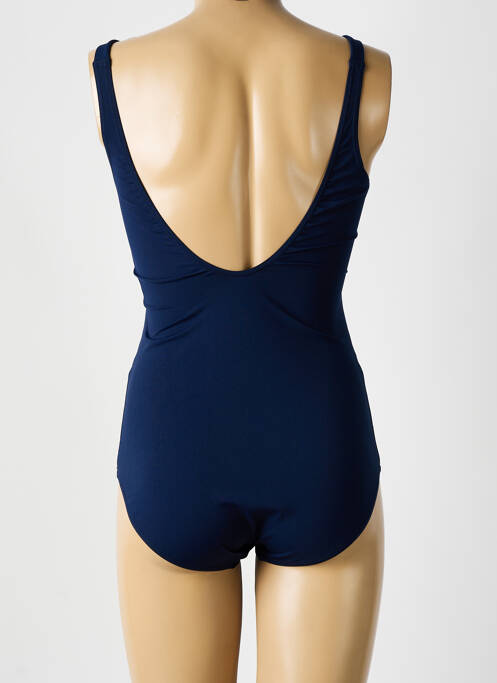 Maillot de bain 1 pièce effet matière satinée haut soutien-gorge moulé bleu SUNMARIN femme