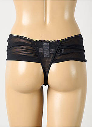 Tanga stretch noir EMPREINTE femme