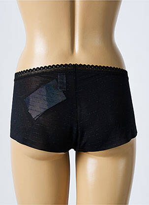 Shorty effet matière satinée noir LOU femme