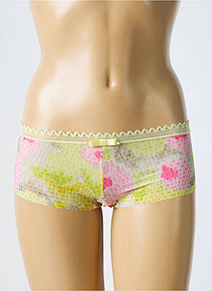 Shorty tulle transparent jaune LOU femme
