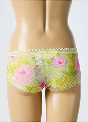 Shorty tulle transparent jaune LOU femme