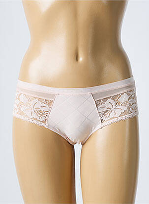 Shorty broderie dentelle de calais rose LOU femme