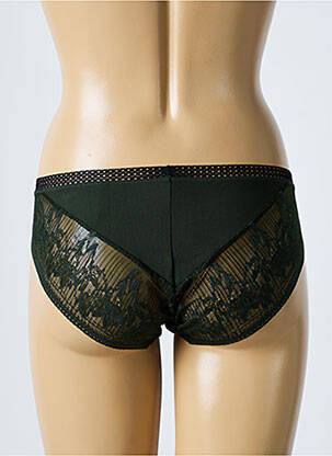 Culotte tissage dentelle vert LOU femme