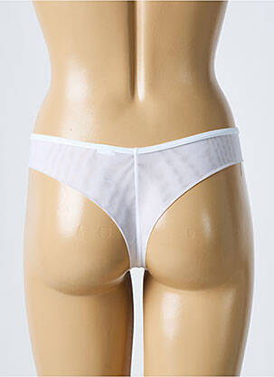 Tanga stretch blanc LOU femme