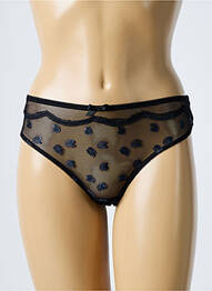 Tanga stretch noir LOU femme