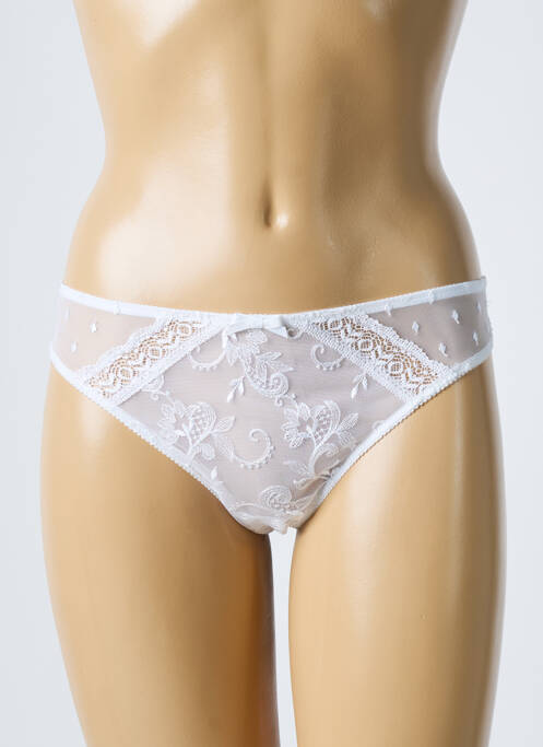 Tanga blanc LOU pour femme