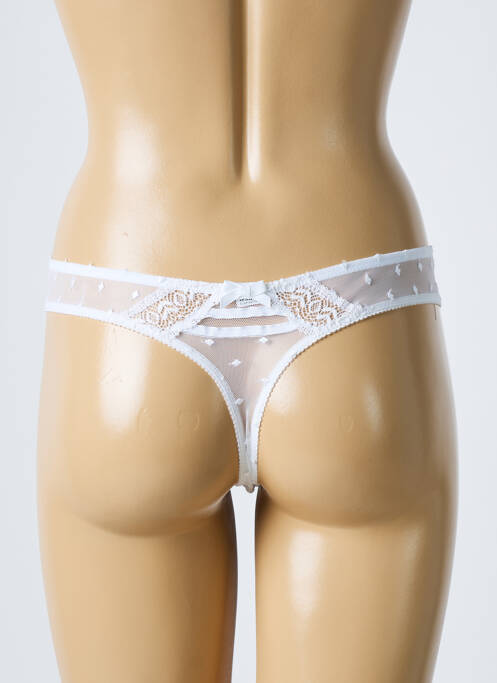 Tanga blanc LOU pour femme