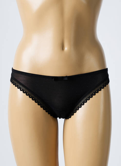 Tanga noir LOU pour femme