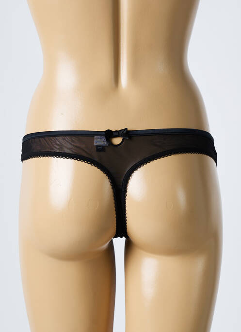 Tanga noir LOU pour femme