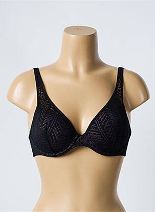 Soutien-gorge tissage dentelle haut soutien-gorge moulé noir MARIE JO femme