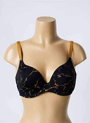 Soutien-gorge effet matière satinée haut soutien-gorge moulé noir MARIE JO femme