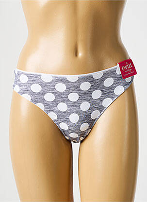Tanga stretch gris PRIMADONNA femme